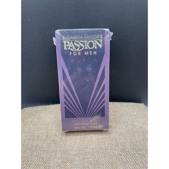 PASSION FOR MEN BY ELIZABETH TAYLOR 4 Fl Oz COLOGNE SPRAY FACTORY SEALED BOX - Picture 1 of 4